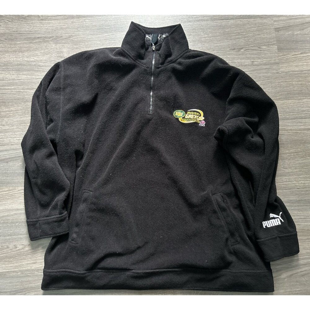 PUMA Edmonton Eskimos 2003 Grey Cup Champions Mens XL 1/4 Zip Fleece Jacket VTG